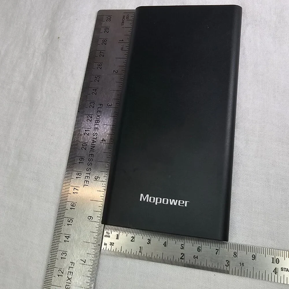 Mopower S10 Slim 10000 mAh Portable Power Bank w Two USB-A Ports & Flashlight